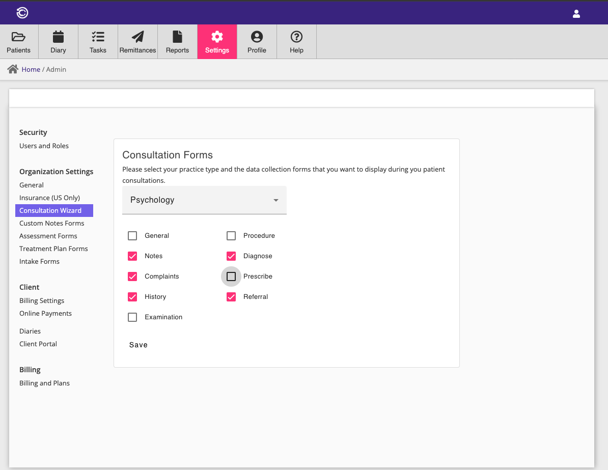 Consultation Wizzard